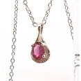 thumbnail image 2 of Natural Oval Pink Tourmaline Sterling Silver Necklace NT203, 2 of 9