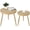 Farmhouse Style, variant on Round Coffee Table Set of 2, Natural Boho Coffee Tables, Small Mid Century Modern Rattan Coffee Table, Boho Side Table End Tables for Living Room Bedroom Office