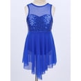 thumbnail image 3 of CHICTRY Kids Girls Sequins Irregular Hem Ballet Lyrical Dance Dress,Sizes 6-14 Blue 10, 3 of 7