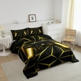 thumbnail image 2 of Gaming Bedding Video Games Comforter Gamepad Console Comforter Set 3d Gaming Geometric Lightweight Microfiber Bedding Sets (Gold, Twin), 2 of 5