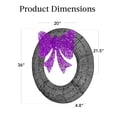 thumbnail image 7 of Best Choice Products 36in Pre-Lit Outdoor Halloween Wreath, LED Metal Holiday Decor w/ 120 Lights, Bow, 7 of 7