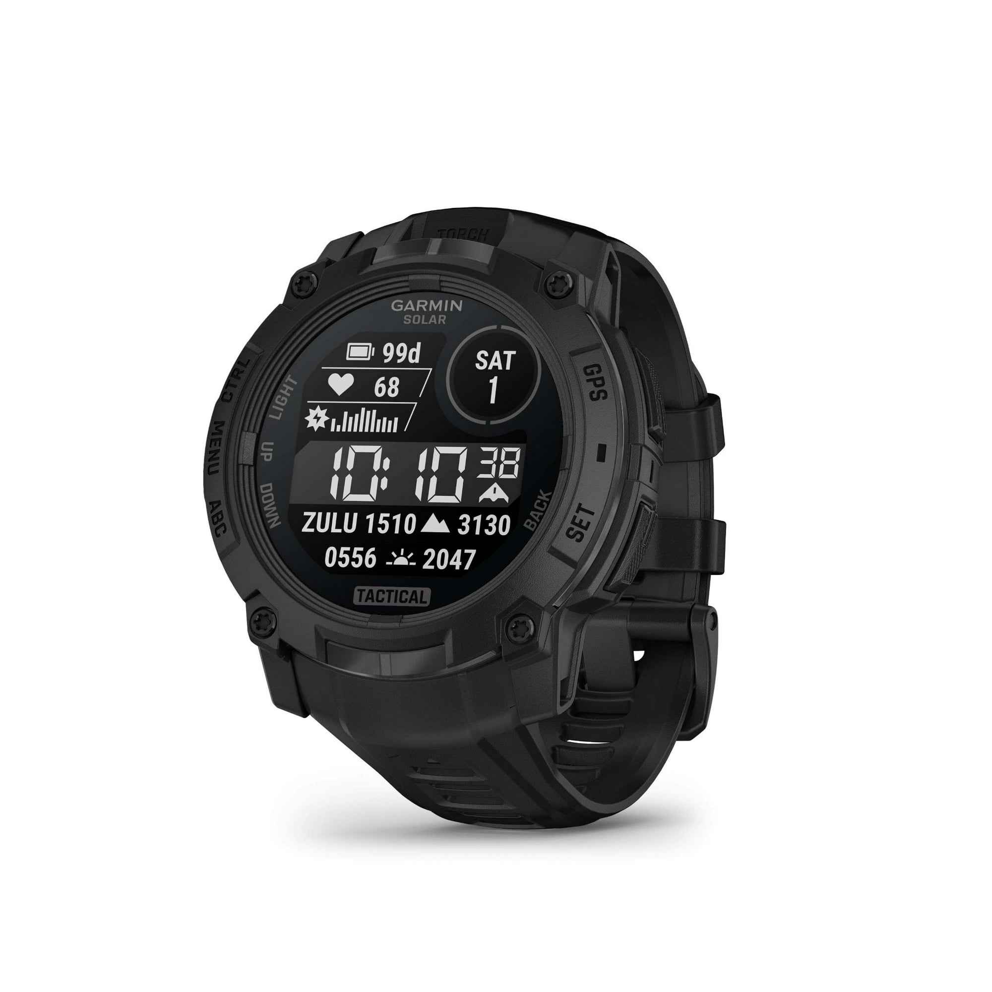 Garmin Instinct® 3 Tactical Edition, 50mm, Solar Charged Display, Rugged Outdoor GPS Smartwatch