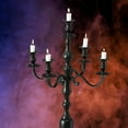 thumbnail image 5 of Hamptons Five Candle Candelabra, Rustic Black Finish, Indoor, Centerpiece, Hand Crafted of Cast Aluminum Nickel, Tall, over 3 ft. High, (41.25 Inches), 5 of 8