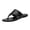 Womens Sandal - Black, variant on Womens Sandals Open Toe Flat Flip Flops Minimalist Asymmetrical Thong Strap Sleek Metallic Texture Chic Casual Slip On Shoes for Poolside Lounging