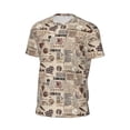 thumbnail image 6 of Wukai Abstract Coffee Print Men's Short-Sleeved Mesh T-Shirt,Quick-Dry Short Sleeve Workout T-Shirt-5X-Large, 6 of 8