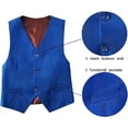 thumbnail image 2 of Visaccy Boys Formal 5 Piece Suit Vest Pants Set Royal Blue 8, 2 of 5