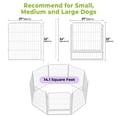 thumbnail image 3 of SunsGrove Dog Playpen with Wider Door, Heavy Duty Anti-Rust Pet Pen for Indoor, Courtyard, RV Camping for Medium Dogs,32'' 8 Panels,White, 3 of 11