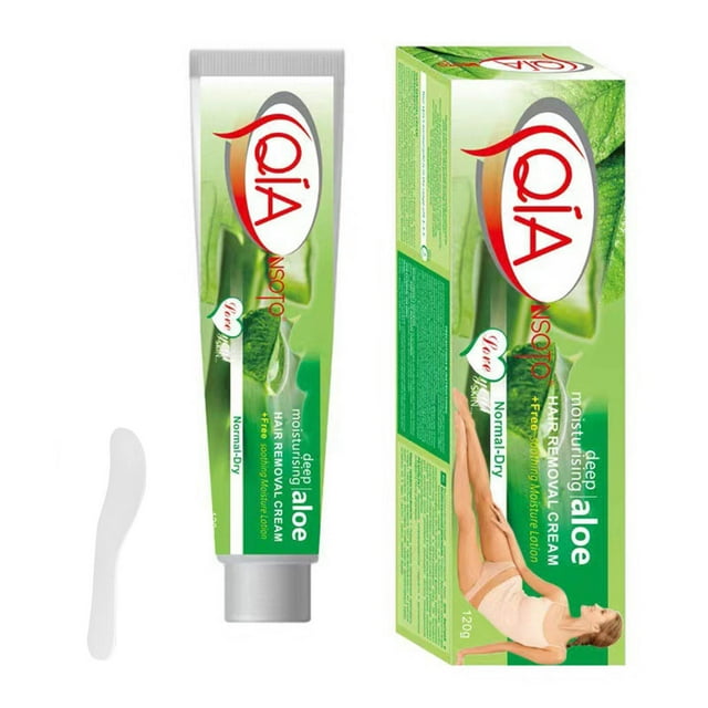 Crema depilatoria Qia, crema depilatoria Qia para hombres y mujeres, crema depilatoria blanqueadora 120 g, crema depilatoria suave para axilas, piernas y manos
