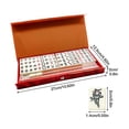 thumbnail image 2 of Juegos de Mahjong tradicionales chinos de 20mm con 2 dados 4 estantes y Estuche de transporte Mini juego de Mahjong de viaje juego de fichas de Mahjong 146 fichas, 2 of 9