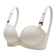 thumbnail image 2 of WHEANG Bras for Women No Underwire Push Up Bra for Small Bust Women's Front Closure Wireless Bra Side Support Anti‑Sagging Comfort Everyday Bra Size L Beige, 2 of 4
