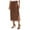 Brown, variant on vigerkar Women Satin High Waist Elastic Stitching Long Skirt Slim Fit Hip Skirt Skirts for Girls Beige, M