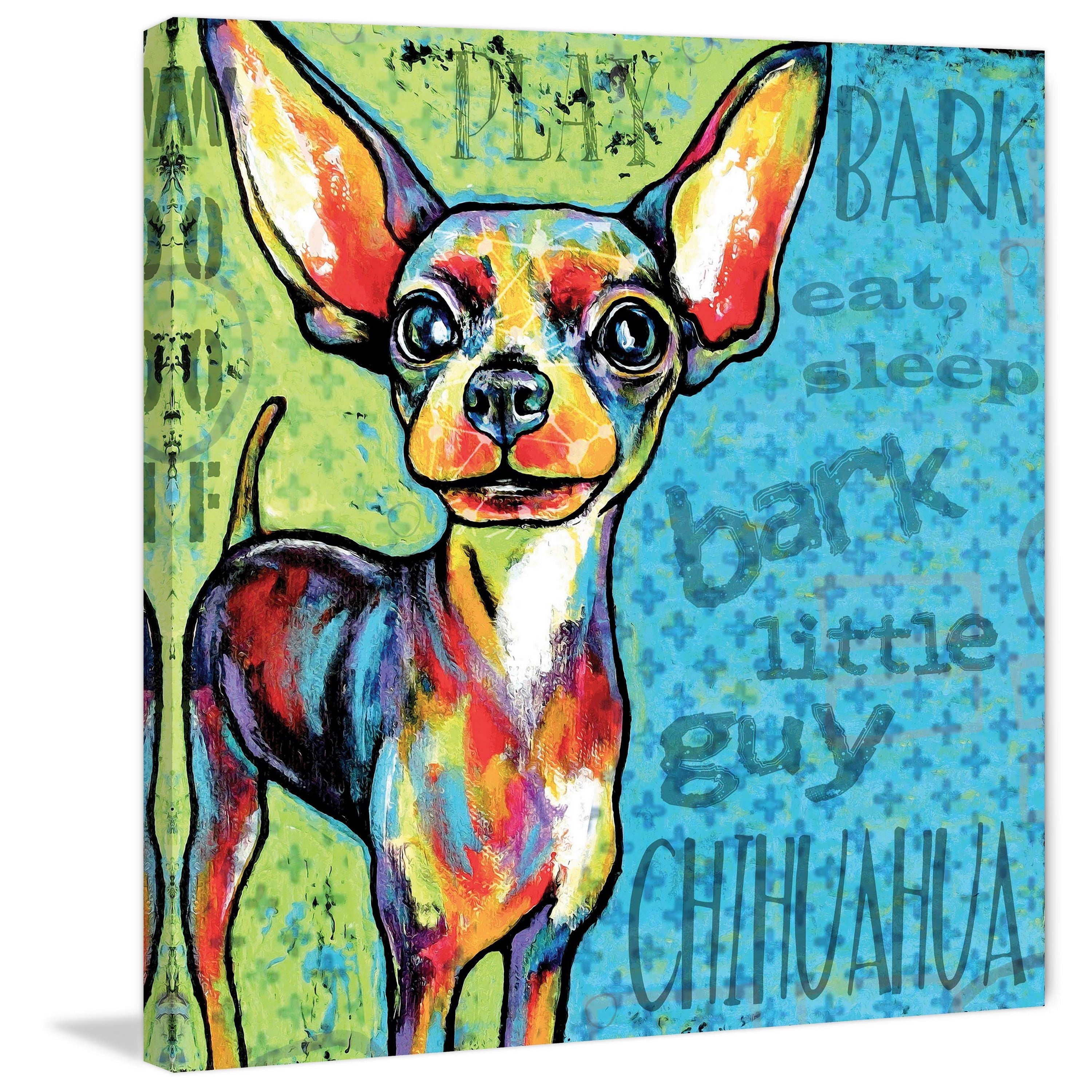 Marmont Hill - "Chihuahua II" by Stephanie Gerace Painting Print on Wrapped Canvas
