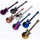 thumbnail image 1 of Cucharillas de guitarra, 7 piezas, juego de cucharas de té lindas musicales de acero inoxidable coloridas para revolver, postre, mermelada, cuchara de helado, bar, vajilla, 1 of 5
