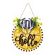 thumbnail image 4 of Flores artificiales, corona de , lazo para puerta delantera, señal de bienvenida decorativa, corona Floral para pared, oficina, jardín, chimenea, 4 of 9