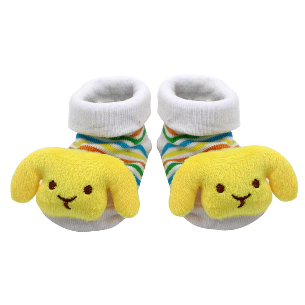 Non-slip Slipper Cartoon Shoes Socks Cute Cotton Baby Toddler Floor Kids 