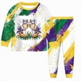 thumbnail image 2 of KPOPLK Toddler Baby Boy Clothes Carnival Print Long Sleeve Sweatshirt Pullover Tops and Jogger Pants Cute Fall Winter Outfit(6-7 Years,), 2 of 7
