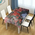 thumbnail image 4 of Yayeee Tablecloths 60" x 108" Rectangle Wrinkle Resistant Party Table Cover, Red Vibrant Flowers, 4 of 8