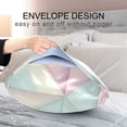 thumbnail image 4 of Yayeee Pillowcase Standard Size Set of 2 Satin Wrinkle Resistant Pillow Case, Purple Geometric, 4 of 7
