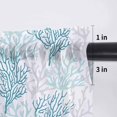 thumbnail image 6 of Teal Grey Coral Coastal Sheer Valance, Summer Beach Light Filtering Kitchen Curtain Valances, Ocean Seaside Nautical Chiffon Rod Pocket Living Room/Bedroom/Cafe Curtains 54"x18", 6 of 6