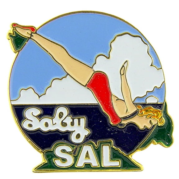 AIRCRAFT & HELICOPTERS, NOSE SALTY SAL - Original Artwork, Expertly Designed PIN - 1"