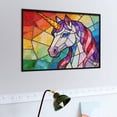 thumbnail image 2 of 500 Piece Stained Glass Unicorn Jigsaw Puzzle for Adults, Magical Rainbow Mosaic Design, Vibrant Colorful Art Puzzle, Perfect for Family Game Night and Home Decor Gift 20.5x15 in, 2 of 8