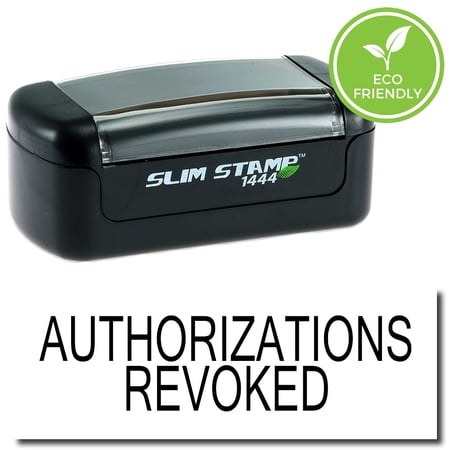 Slim Pre-Inked Authorizations Revoked Stamp with Red Ink