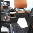thumbnail image 4 of Hunlyman Car Back Seat Organizer with Cup Holders, Backseat Organizers Hanging Storage, for Hold Drinks, Handbag, Compatible with Most Vehicles, 4 of 7