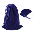 thumbnail image 4 of Unique Bargains 18x12cm Flannel Cloth Drawstring Gift Bags Storage Pouch, Dark Blue Grey, 4 of 5