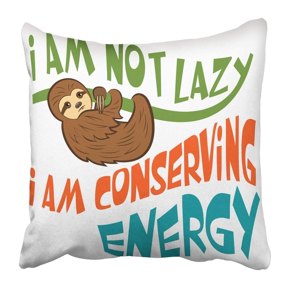 Pillow Cases Cartoon Cute Sloth Hanging Branch Cushion Cover For Living Room 