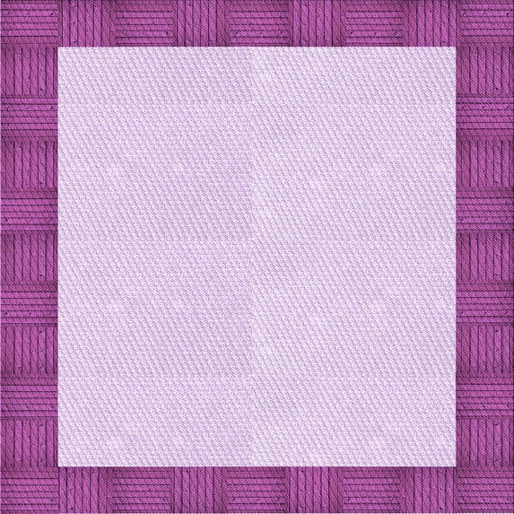 Ahgly Company Machine Washable Indoor Square Transitional Blossom Pink Area Rugs, 7' Square