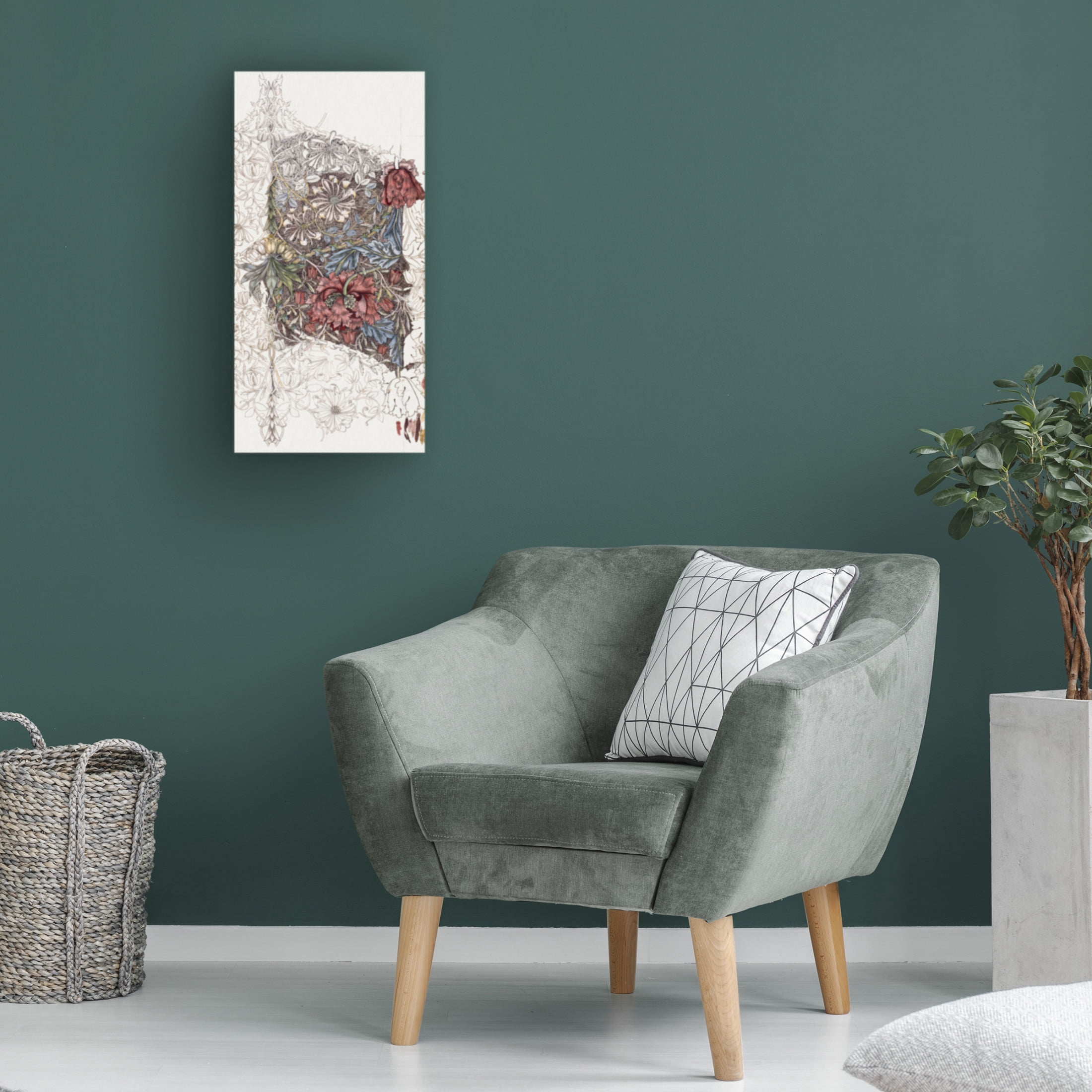 Trademark Fine Art William Morris  Wm Morris Floral Pattern Studies VI Canvas Wall Art