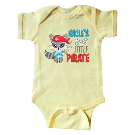 

Inktastic Uncle s Little Pirate Cute Raccoon with Sword Gift Baby Boy or Baby Girl Bodysuit