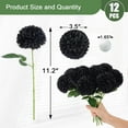 thumbnail image 2 of Artificial Chrysanthemums Flowers Ball Flowers, Fake Mums Flowers Black Silk Plants for Ghothic Home Decor Indoor Floral Arrangement Halloween Table Centerpiece (, Black), 2 of 5