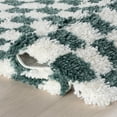 thumbnail image 5 of nuLOOM Adelaide Mid-Century Checkered Shag Area Rug, 10' x 14', Green, 5 of 9
