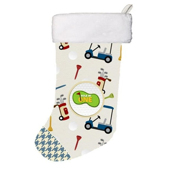 Carolines Treasures  11 x 8 In. Golf Hole in One Christmas Stocking