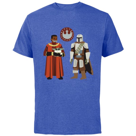 Star Wars The Mandalorian Season 3 Grogu Greef Karga Symbol - Short Sleeve Cotton T-Shirt for Adults - Customized-Royal Heather