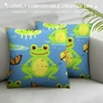 thumbnail image 3 of JEUXUS Cute Frog Queen Pillowcase for Hair and , with Hidden Zipper Pillow Case for Sofa Decor Bedroom, 3 of 5
