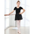 thumbnail image 6 of Stelle Girls' Sequin Chiffon Ballet Dance Skirt ,Elastic Waisted Sheer Dance Skate Over Scarf for Leotards Pull-on Half Dress,Black,10-12 Years, 6 of 6