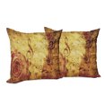 thumbnail image 6 of Ambesonne Rose Throw Pillow Cover 2 Pack, Old Rose Music Note Shabby, 24", Cream Red, 6 of 6