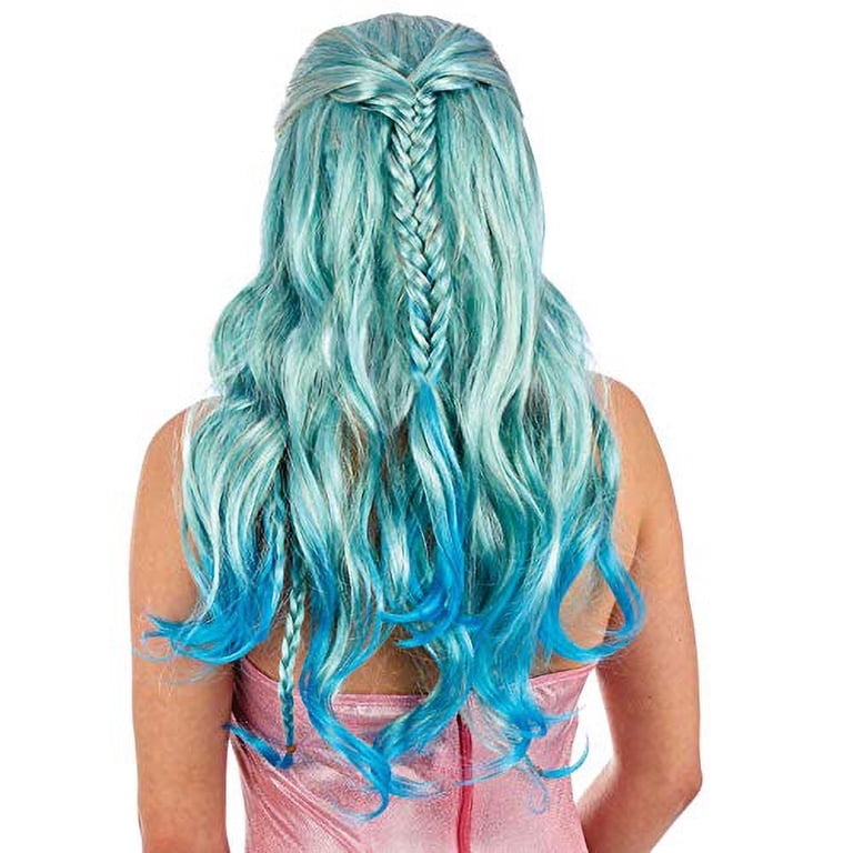 Blonde & Turquoise Ombré Wig Cosplay Costume 647007b2-4db6-401f-a817-  main image 3