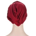 thumbnail image 4 of Travelwant Womens Summer Sleeping Headwrap Beanies Hat Ladies Muslim Turban Cap Solid Color Pre-Cross Chemo Cap for Hair Loss, 4 of 7