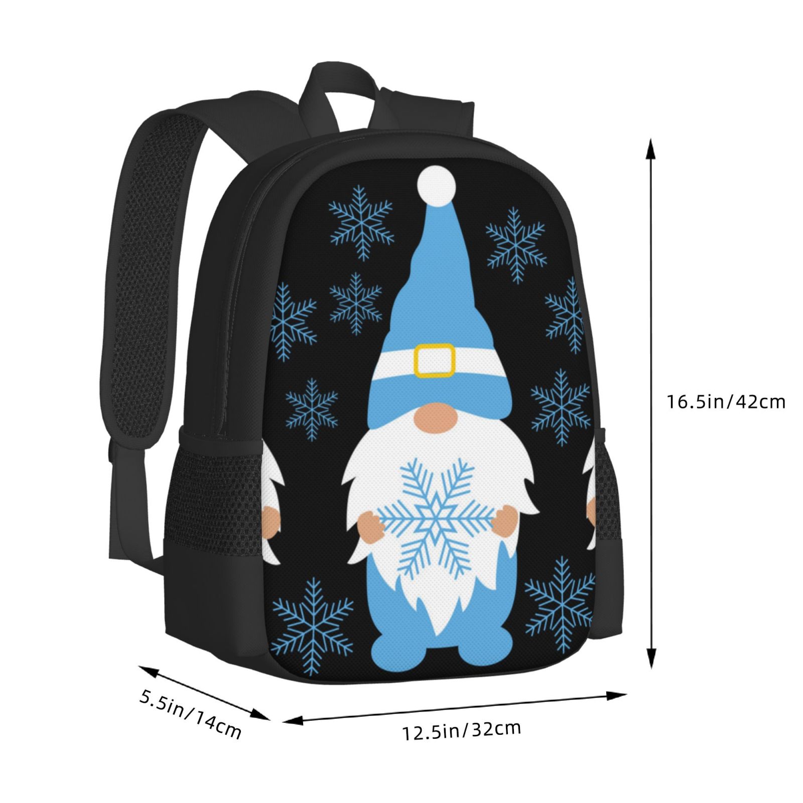 Ratiio Christmas Gnome Snowflake Backpack for Men and Women  display picture 1