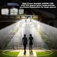 thumbnail image 3 of Solar Motion Sensor Outdoor Lights, 600LM 122LED Security Flood Light Adjustable Wall Lamp for Outside Garage Yard,3 Adjustable Head 270° Wide Lighting Angle, IP65 Waterproof, 3 of 9
