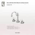 thumbnail image 4 of Water Creation 8.25" Cross Handles Brass Faucet in Silver and Chrome, 4 of 6