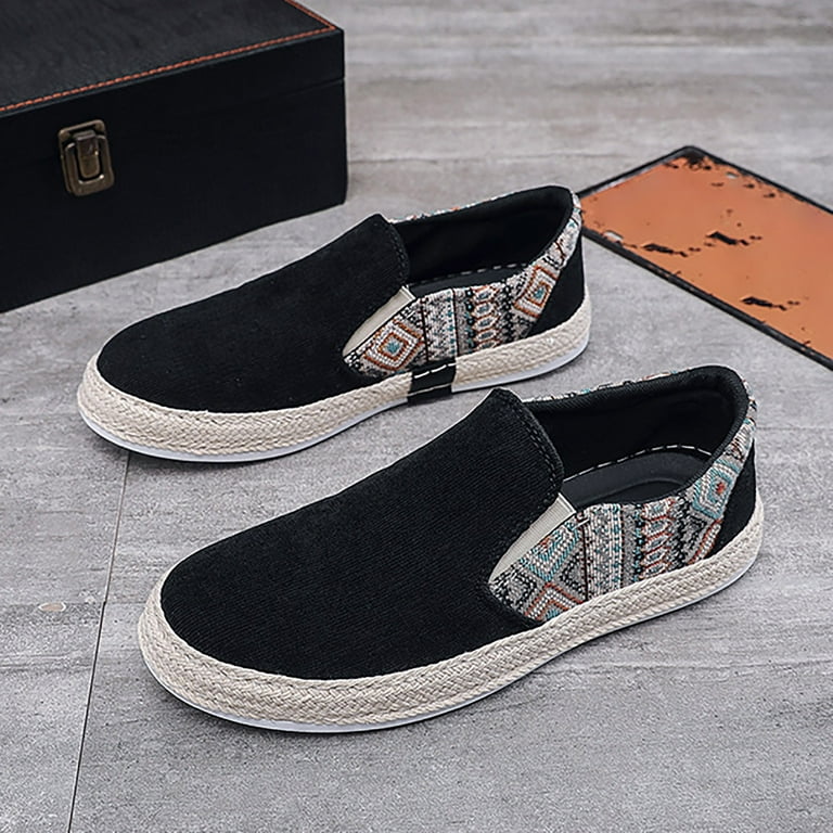 Men s New Spring And Autumn Fisherman s Shoes Canvas Thick Soled Slip On Shoes Men s Casual Shoes Size 15 Wide Business Casual Shoes Men Wide Casual
