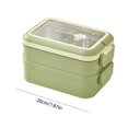 thumbnail image 3 of Kids Cream Style Lunch Box with Rice Artifact Separated Leakproof (Yellow), 3 of 6