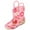 Red#259, variant on LIIPEE Girls Rain Boots Cartoon Printed Closed Toe Non- Easy-On Pull Handles Lightweight Waterproof Shoes Kids Classic Casual Daily Party Photoshoot Boots,Blue,2.5-3 Years
