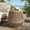 Beige + Light Teak + Acacia Wood + Rope, variant on YINGYUE Outdoor Side Table, Acacia Wood with Grey Rope, Teak Finish, 100 LBS Weight Capacity, Weather Resistant