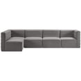 thumbnail image 4 of Meridian Furniture Quincy Grey Velvet Modular Sectional, 4 of 13