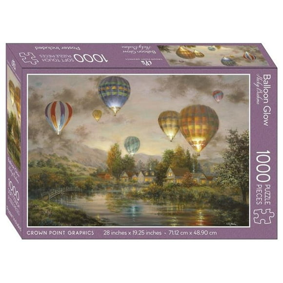 Crown Point Graphics 272676 Jigsaw Puzzle - Balloon Glow with Poster - 1000 Piece